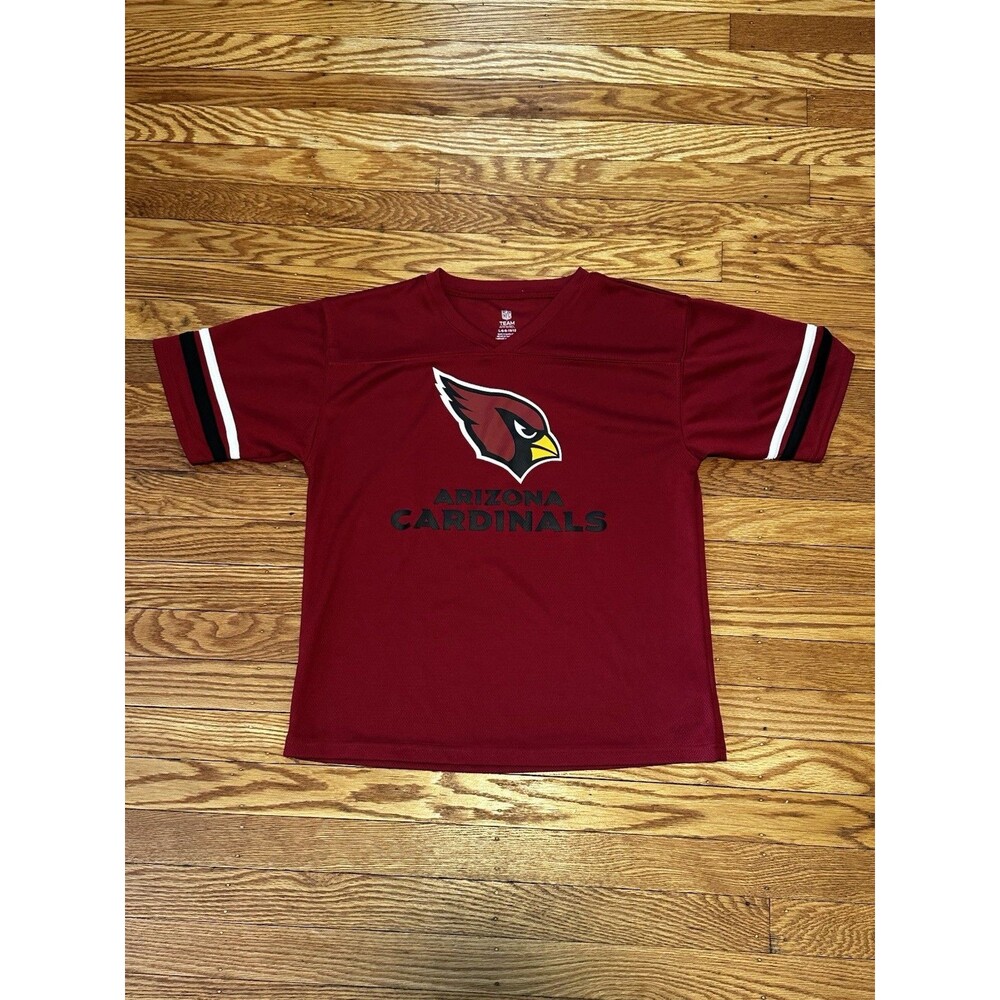 NFL Arizona Cardinals Kids Youth Jersey Shirt Red Large 10/12 Football V-neck
